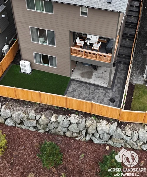 Paver Patio, Turf & Outdoor Lighting Project